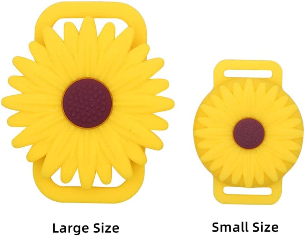 (2 Packs) Dog Collar Holder Compatible for Airtag,Protective Cases Covers Cat Collar Holder Silicone Waterproof  Doweiss   