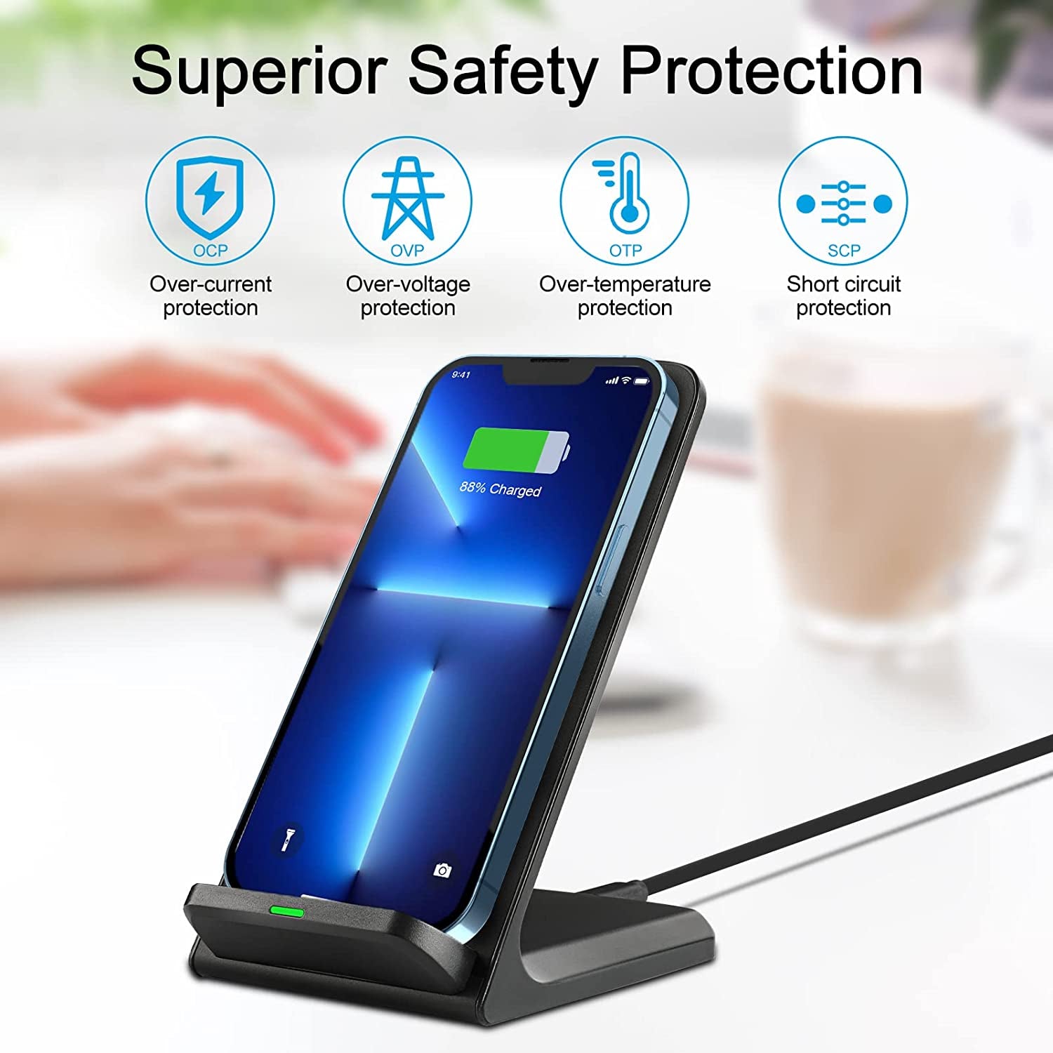 Samsung Galaxy S23 | S23+ | S23 Ultra | S22 | S21 | S20 FE | S10 | S10E | S9 plus | S8 | S7 | S6 Edge | Note 20 | 10 | 9 | 8 | Z Flip Fold 3 Qi-Certified 10W Fast Wireless Charger Charging Stand  OneCut   