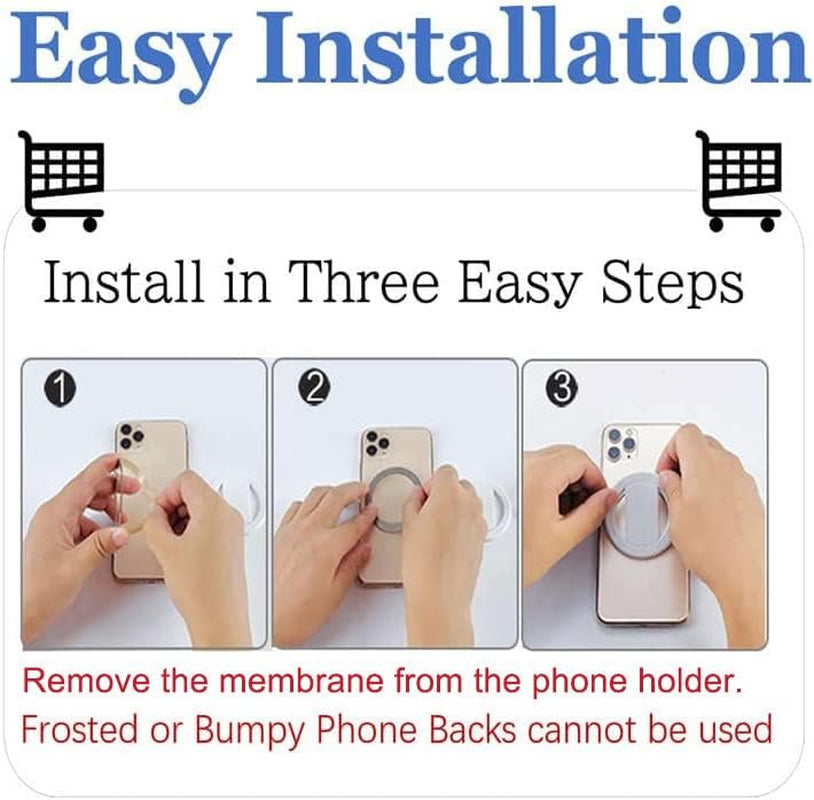 Doxwater Magnetic Phone Holder Slim Folding Phone Holder Detachable Phone Grip Elastic Silicone Finger Hold Phone Ring for All Smartphones  Doxwater   