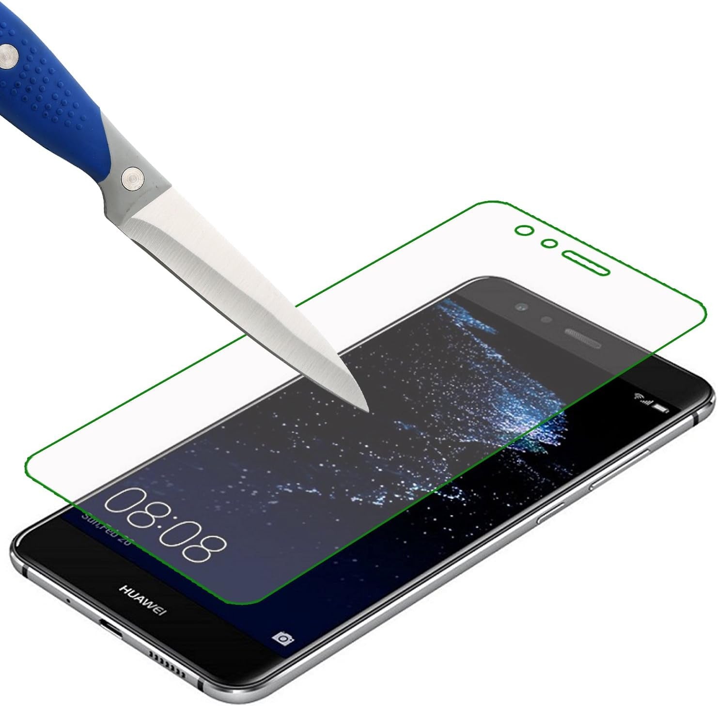 Mr.Shield [3-PACK] Designed for Huawei P10 Lite [Tempered Glass] Screen Protector [0.3Mm Ultra Thin 9H Hardness 2.5D round Edge] with Lifetime Replacement  Mr.Shield   