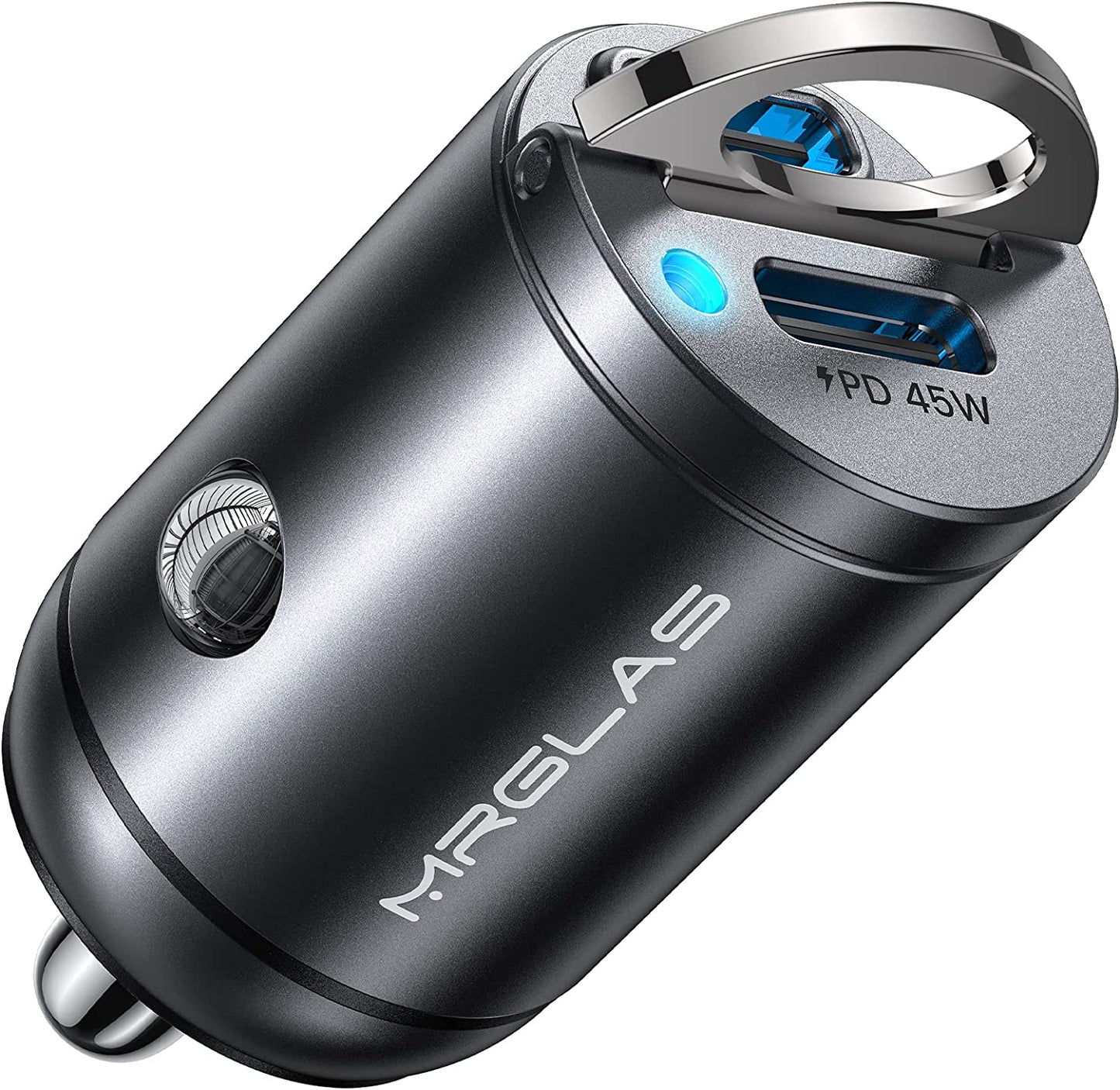 90W USB C Car Charger,[Super Mini Metal] USB C Car Charger Fast Charging Adapter Dual PD Dual Port MRGLAS Type C Car Cigarette Lighter USB Charger Compatible Iphone 14 13 Pro Max Ipad Samsung Macbook  MRGLAS   