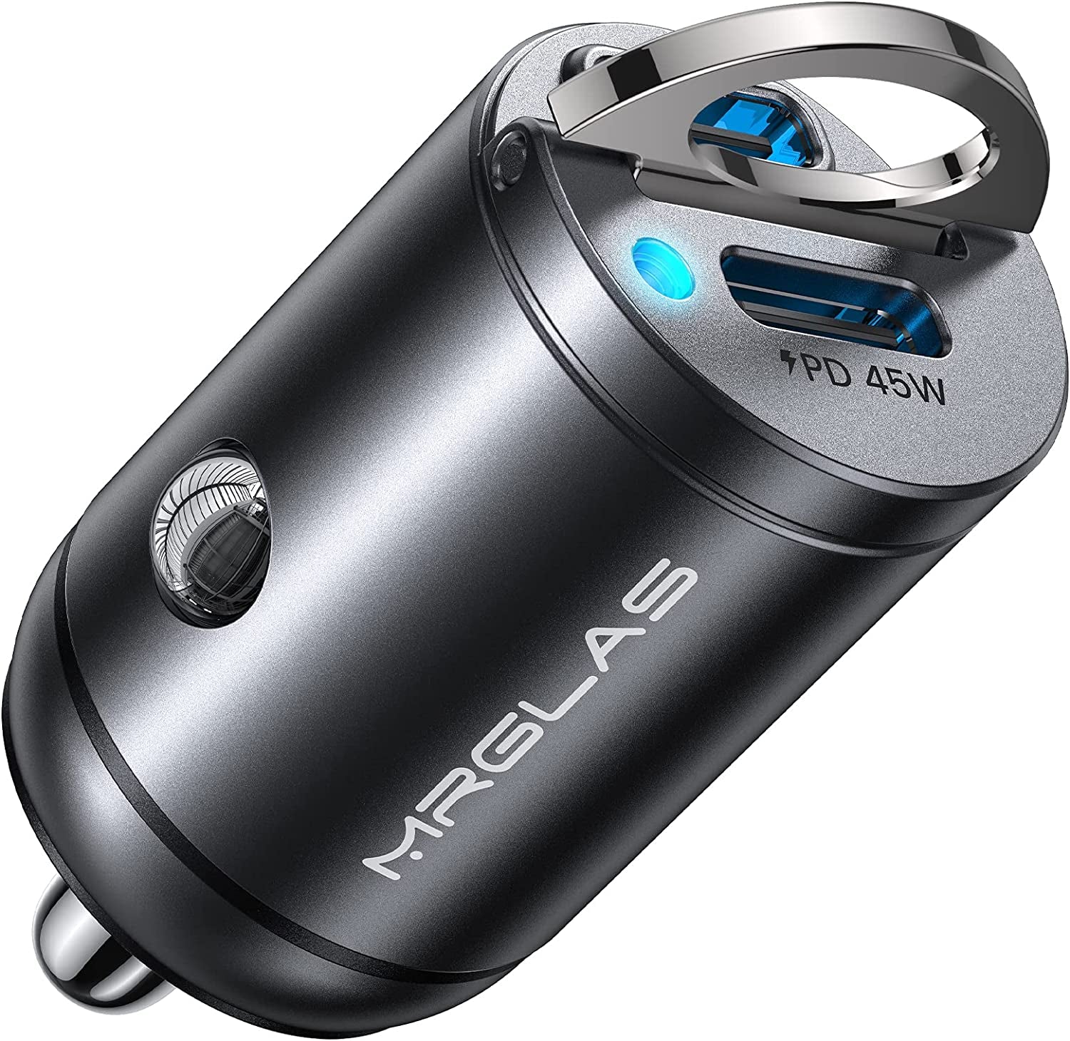 90W USB C Car Charger,[Super Mini Metal] USB C Car Charger Fast Charging Adapter Dual PD Dual Port MRGLAS Type C Car Cigarette Lighter USB Charger Compatible Iphone 14 13 Pro Max Ipad Samsung Macbook  MRGLAS   