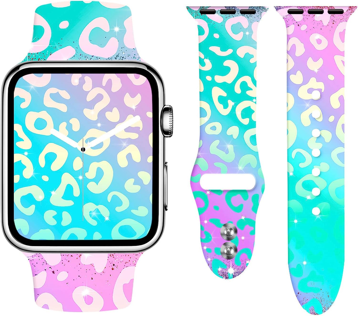 LHWINYI Compatible with Leopard Apple Watch Band for Women 38Mm 40Mm 41Mm 42Mm 44Mm 45Mm 49Mm, Cheetah Print Iwatch Bands for Series Ultra SE 8 7 6 5 4 3 2 1  LHWINYI   