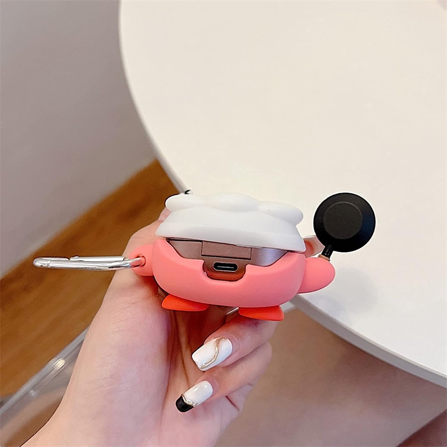 PVC Earphone Case for Samsung Galaxy Buds2 Pro/Galaxy Buds Live(2020)/Galaxy Buds Pro(2021)/Galaxy Buds 2 (2022) Charging Box,3D Cute Cartoons Anime Full Body Protective Cover with Keychain (Cook)  AOLABOKY   