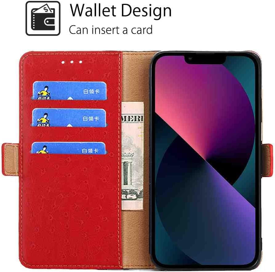Cyr-Guard Phone Cover Wallet Folio Case for LG V30, Premium PU Leather Slim Fit Cover for LG V30, Good Touch, Red  Cyr-Guard   
