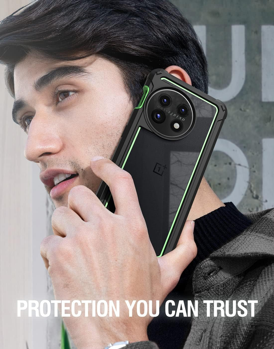 Poetic Guardian Case for Oneplus 11 5G 6.7" (2023) [20 FT Mil-Grade Drop Tested], Full-Body Hybrid Shockproof Bumper Cover with Built-In Screen Protector, Green/Clear  Poetic   