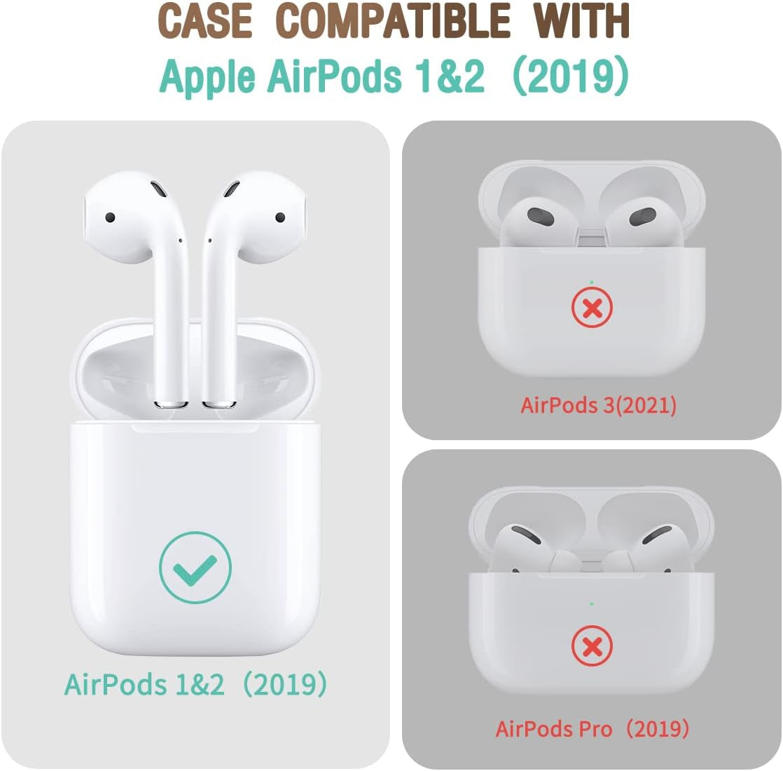 3PACK Cute Cover for Airpod Case 2Nd Generation, Funny Goldfish+Rainbow Candy+Chocolate Food Protective Cases, Kawaii Cartoon Soft Silicone Design for Apple Air Pod 2/1 Women Girls Boys with Keychain  TOLUOHU   