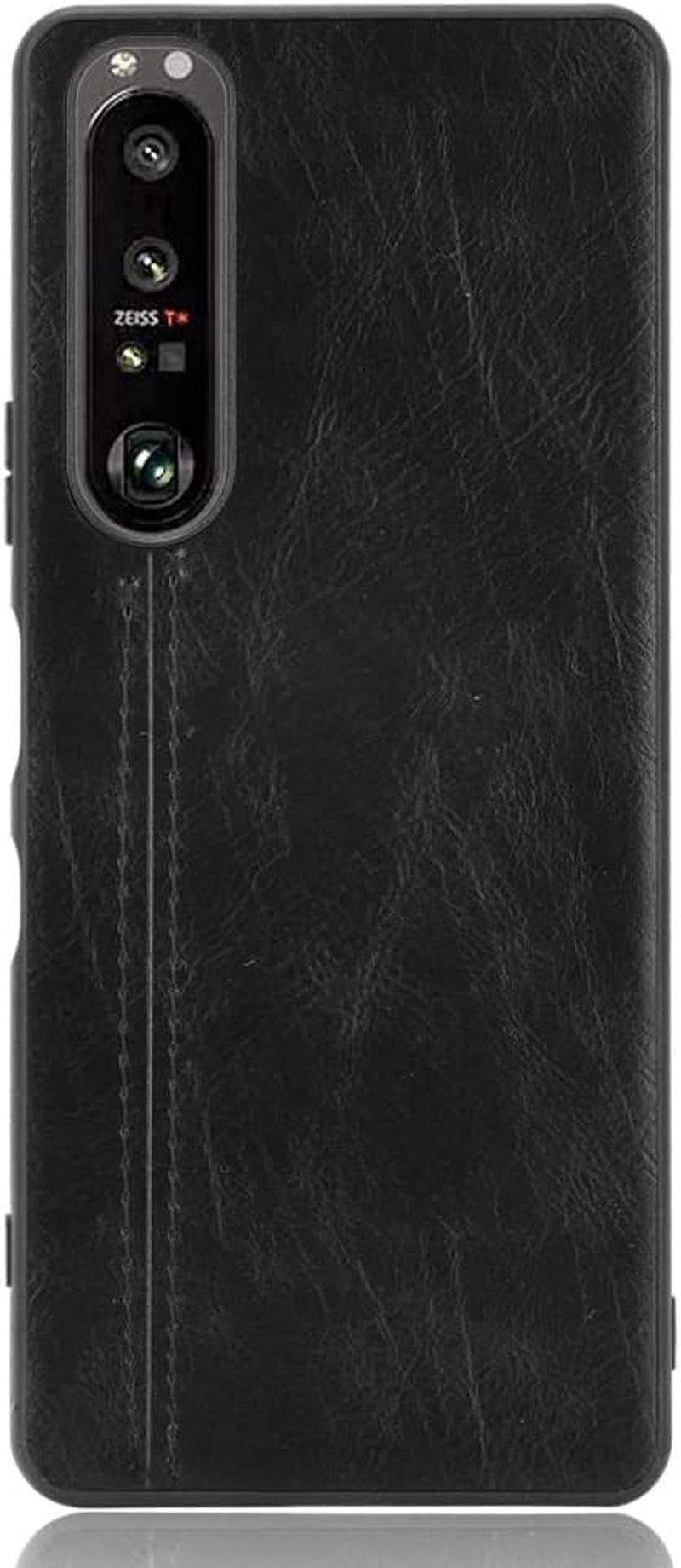 Phone Case for Sony Xperia 1 III, Case for Sony Xperia 1 III Cow-Like PU Leather Style Protector Cover, Non-Slip Shockproof Cover for Sony Xperia 1 III Case  Generic Black Sony Xperia 1 Iii 