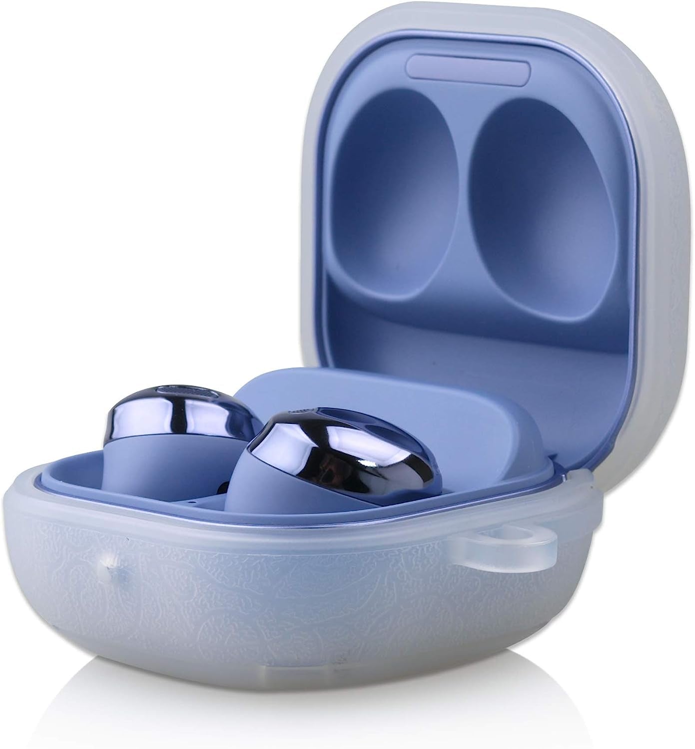 Thankscase Relief Texture Design for Galaxy Buds2, Galaxy Buds Pro Case/Galaxy Buds Live Case Cover Two-Piece Shockproof TPU Protective Case Support Wireless Charging LED Visible Cover, Matte  Thankscase   