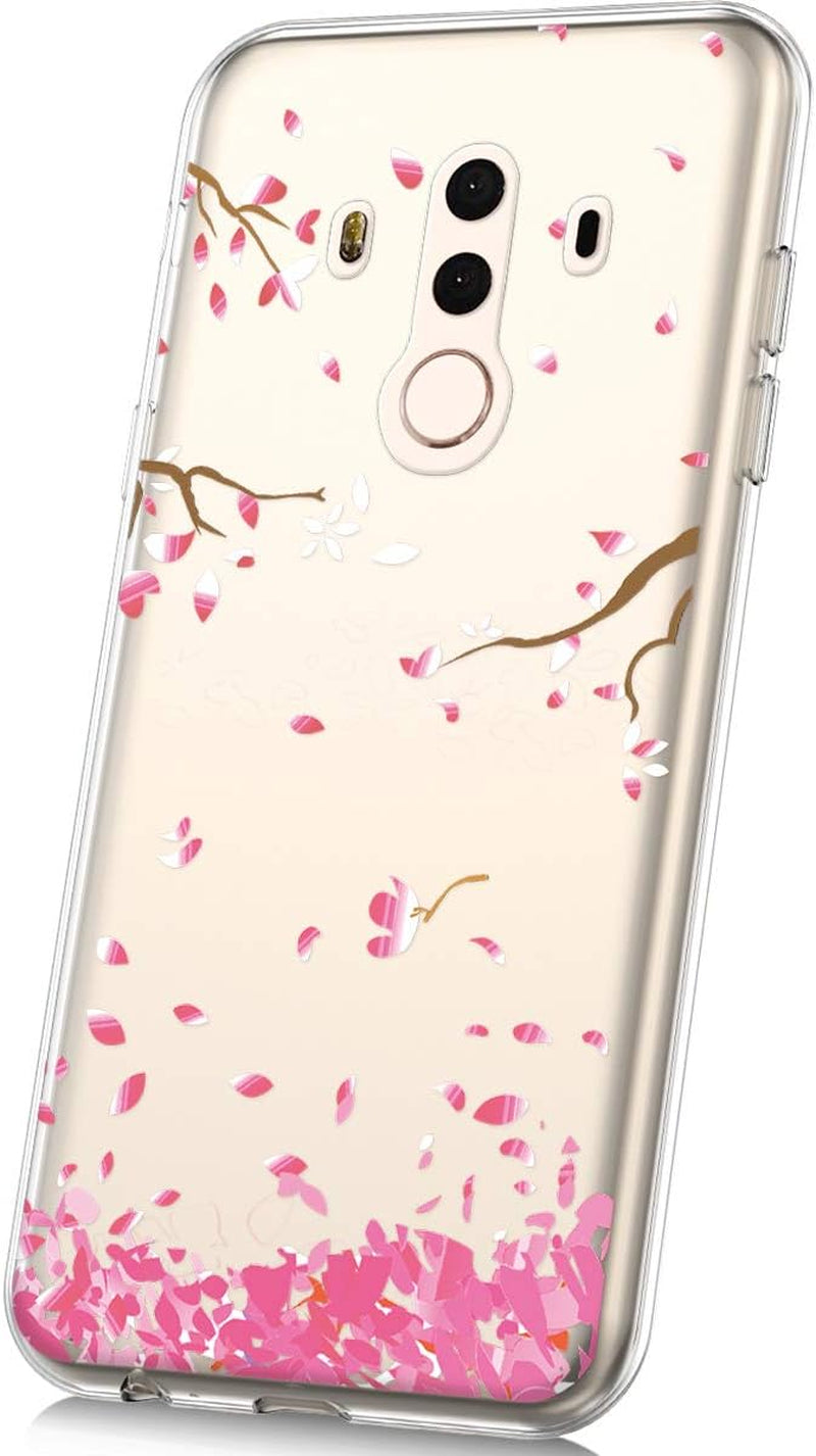 PHEZEN Case for Huawei Mate 10 Pro Case,Cute Art Design Soft Flexible Crystal Clear TPU Silicone Rubber Case Ultra Thin Transparent TPU Bumper Cover Phone Case for Huawei Mate 10 Pro,Blue Dreamcatcher  PHEZEN Pink Cherry Blossom  