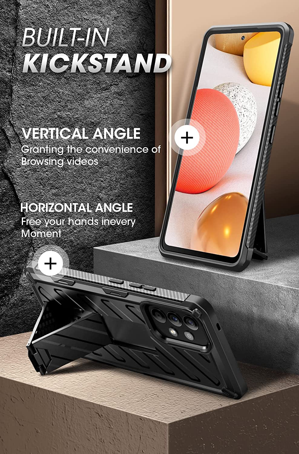 SUPCASE Samsung Galaxy A53 5G (2022) Case, Slim Heavy Duty Shockproof [Unicorn Beetle Series] Case with Kickstand (Black)  SUPCASE   