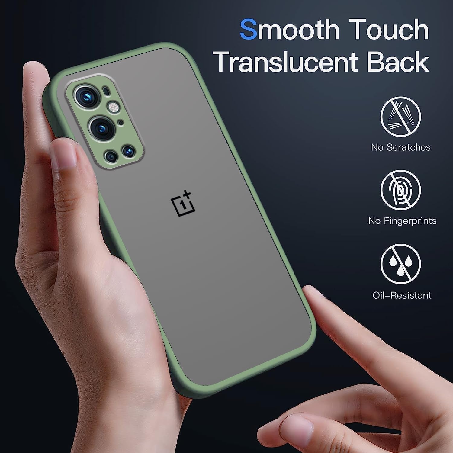 Jancyu Compatible with Oneplus 9 Pro Case Clear, Silicone Oneplus 9 Pro Phone Case Slim Shockproof Four Corner Airbags Drop Slip Protection Cover (Army Green)  Jancyu   