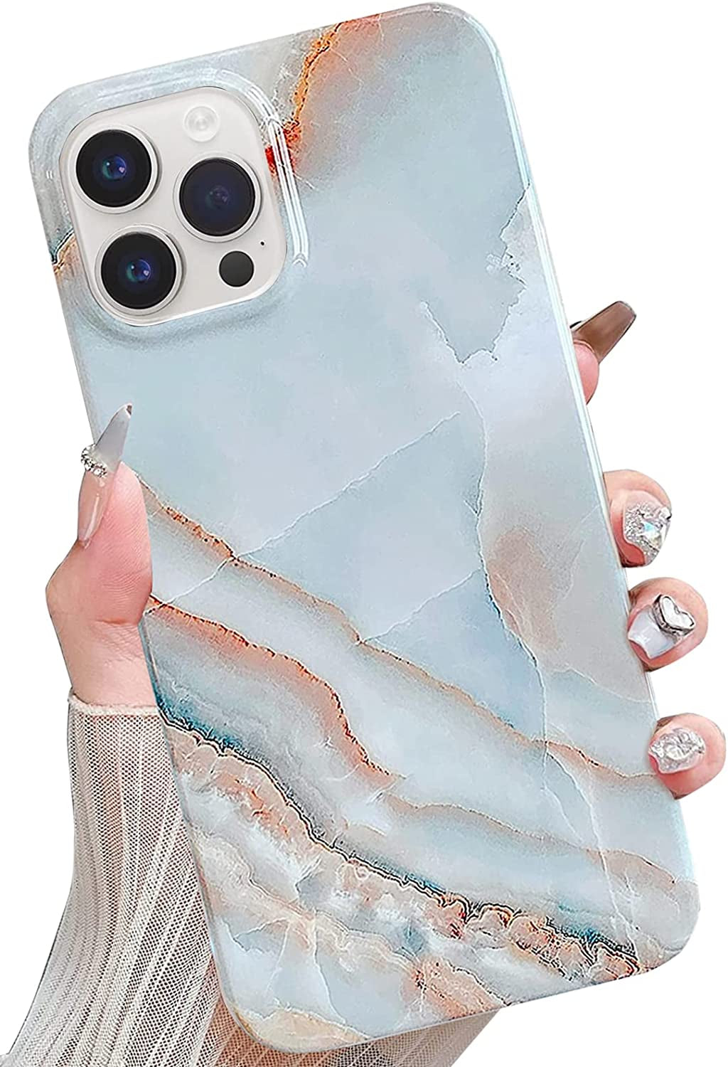 J.West Iphone 14 Pro Case, Luxury Sparkle Translucent Macaron Color, Clear Opal Pearly, Soft TPU Protective Cover  J.west Grey  