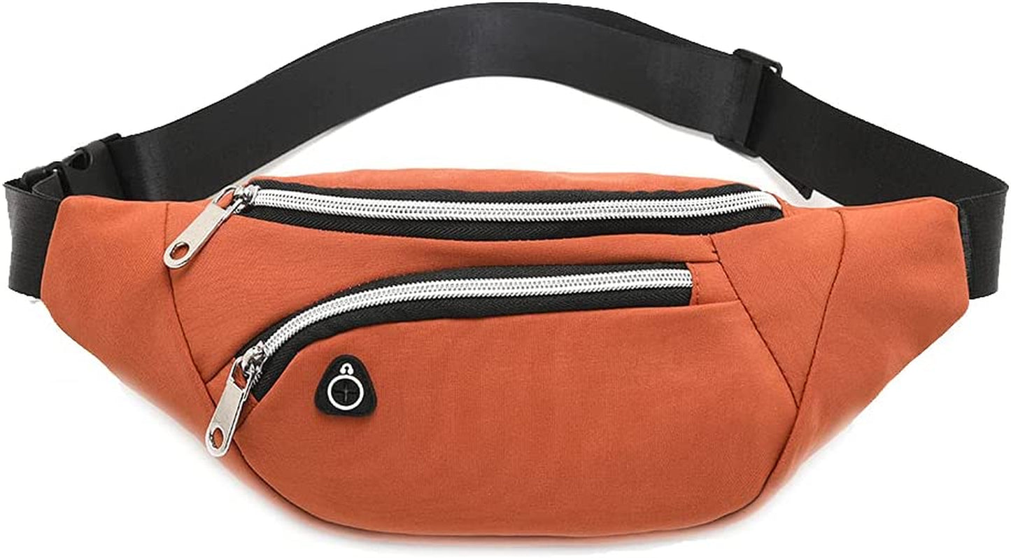 YUNGHE Waist Pack Bag for Men&Women - Fanny Pack for Workout Traveling Running.  YUNGHE (With headphone hole)Yellow  