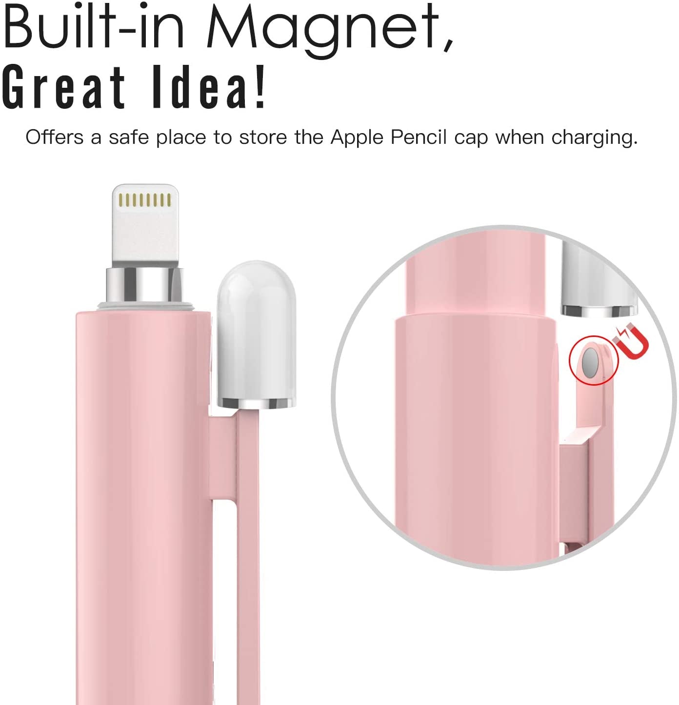 Moko Holder Case for I-Pencil, Retractable Tip Cap for New Ipad 10.2 2019/Ipad Air (3Rd Generation) 10.5" 2019/Ipad Mini (5Th Generation) 7.9" 2019 I-Pencil（Only for I-Pencil 1St - Pink  MoKo   