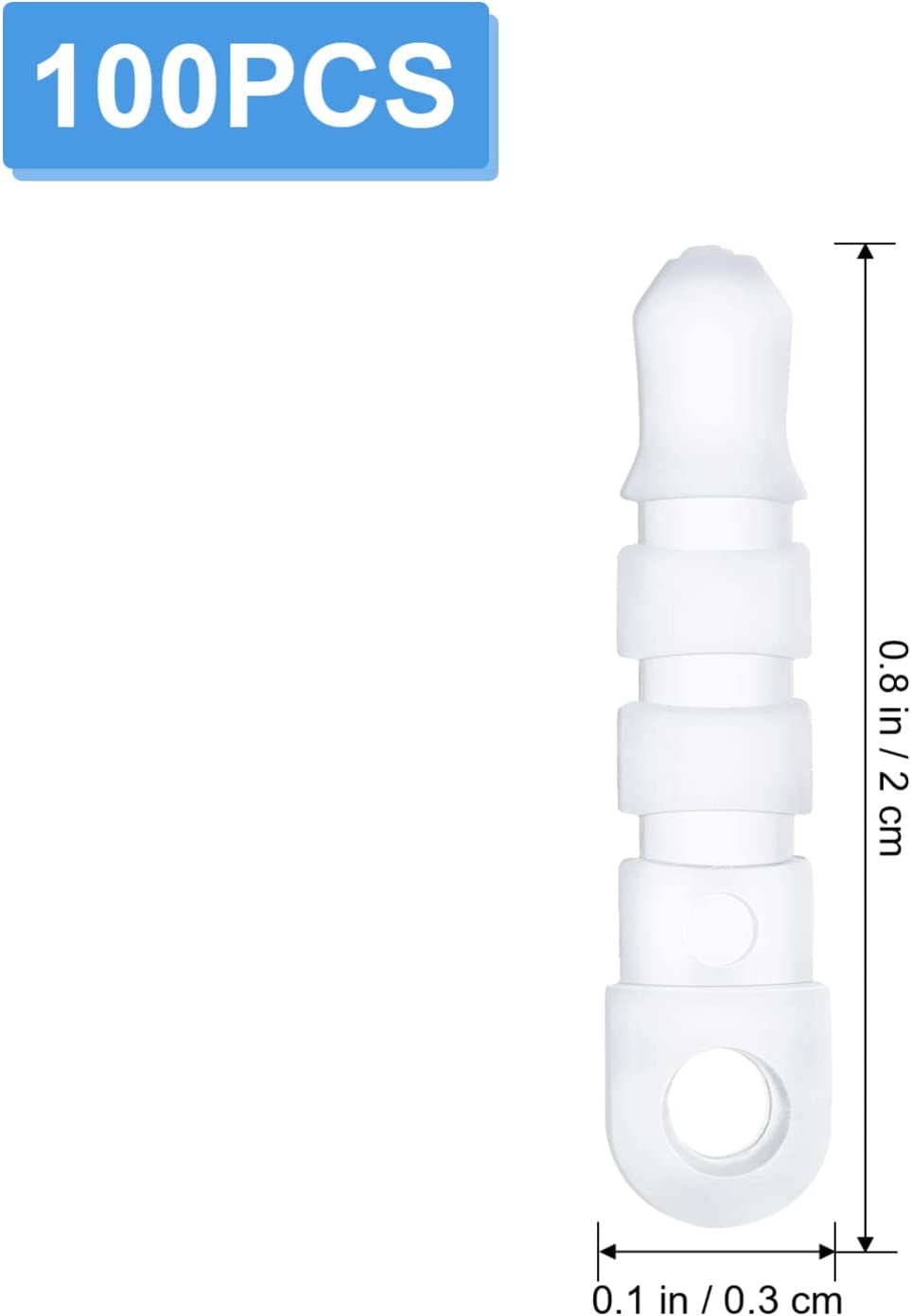 Hemobllo anti Dust Plugs - 100 Pcs Cell Phone Dust Plug Charm with Hole Headphone Jack Covers Dust Protector Cap Compatible for 3.5Mm Earphone Jack (Transparent)  Hemobllo   