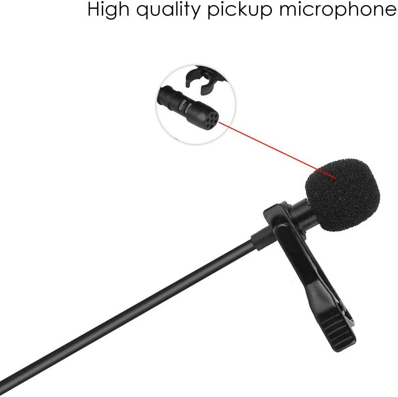 Lapel Microphone Condenser Mic，Small Mini Lavalier Lapel Omnidirectional Condenser Microphone for Samsung Android & Windows Smartphones  Tosuny   