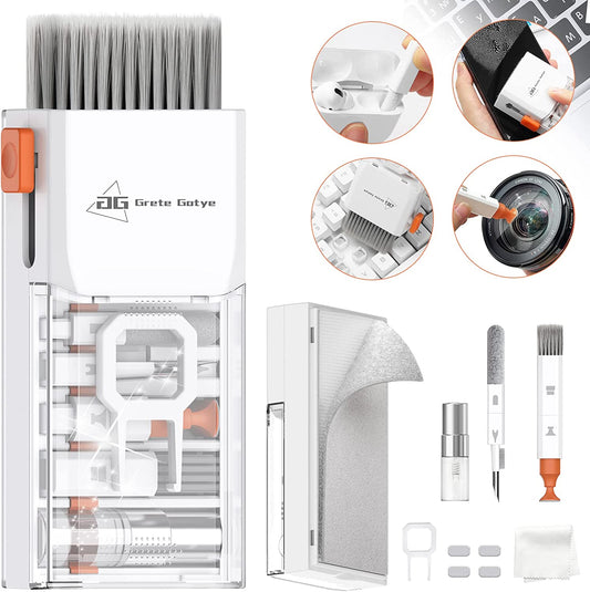 10-In-1 Keyboard Cleaner, Laptop Cleaning Kit Lens Pen for DSLR Cameras, 3 in 1 Earbud Cleaner Pen, Computer Cleaning Kit, Polish Cleaning Cloth Brush for Screen/Electronic/Macbook/Phone/Ipad/Pc/  Grete Gotye   