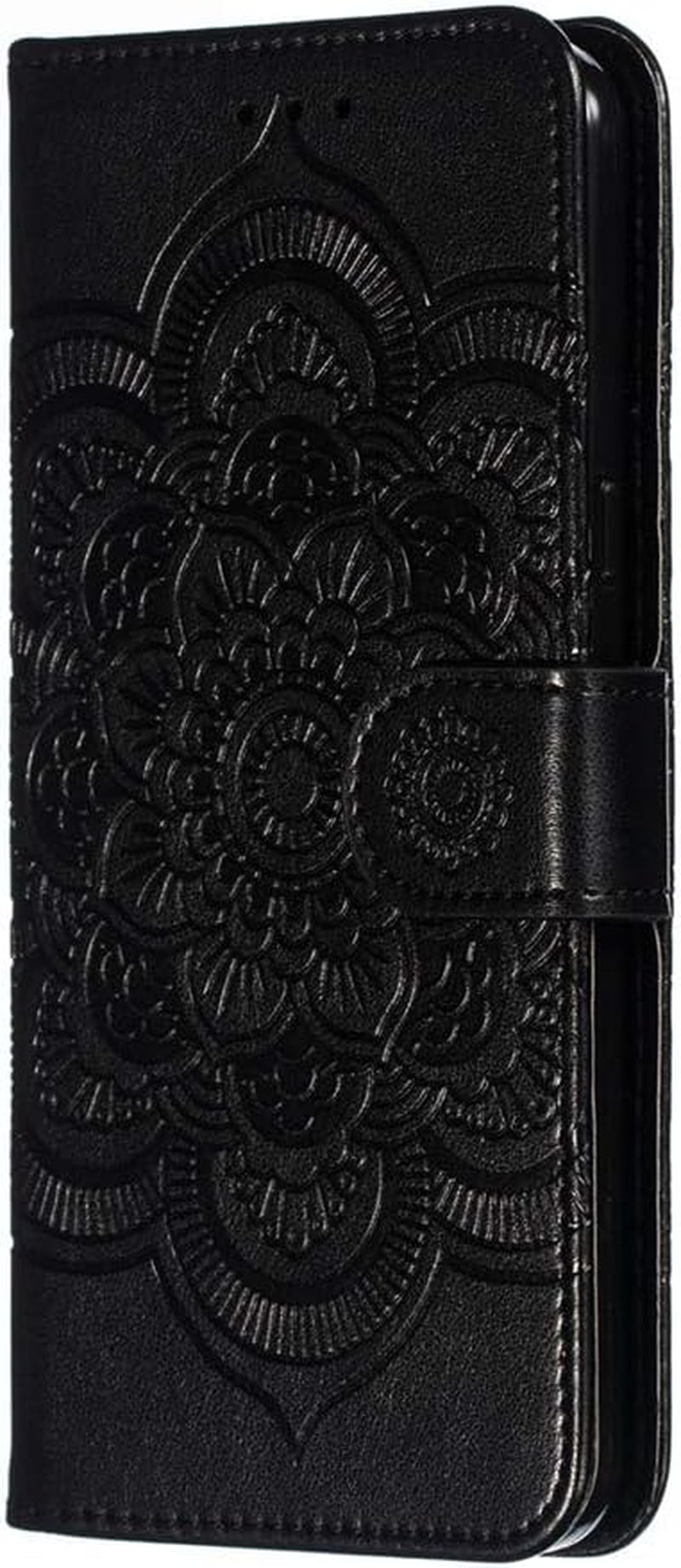 LEECOCO for LG G8 Thinq Case Mandala Embossing Luxury PU Leather Flip Notebook Wallet Bookstyle Magnetic Stand Card Slot Folio Bumper Protection Cover for LG G8 / G8S / G8 Thinq Mandala Black LD  LEECOCOO   