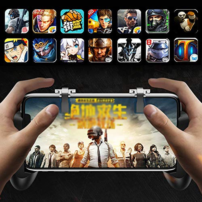 SODIAL 1 Pair for PUBG Mobile Game Fire Button Aim Key Smart Phone Gaming Trigger L1 R1 Shooter Controller White  SODIAL   