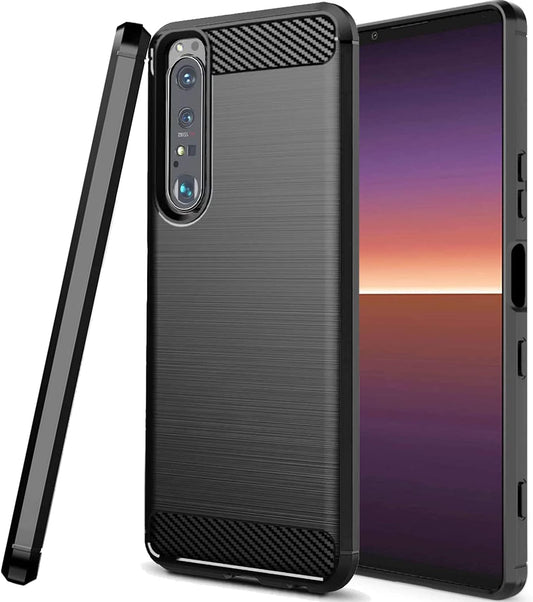 Coveron Slim Cover Designed for Sony Xperia 1 III Phone Case, Lightweight Flexible TPU Carbon Fiber - Black  CoverON   