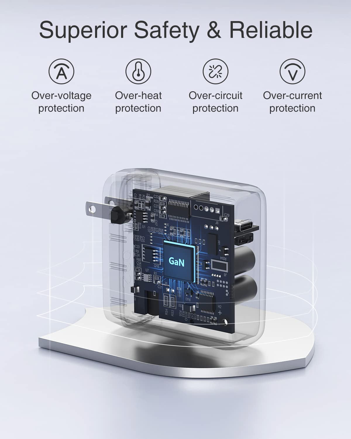 Nekteck 100W USB C Charger [Gan Tech & USB-IF Certified], PD 3.0 Adapter with Foldable Plug, Fast Wall Charger Compatible with Macbook Air/Pro, Ipad Air/Pro, Iphone and More (Support Magsafe 3).  Nekteck   