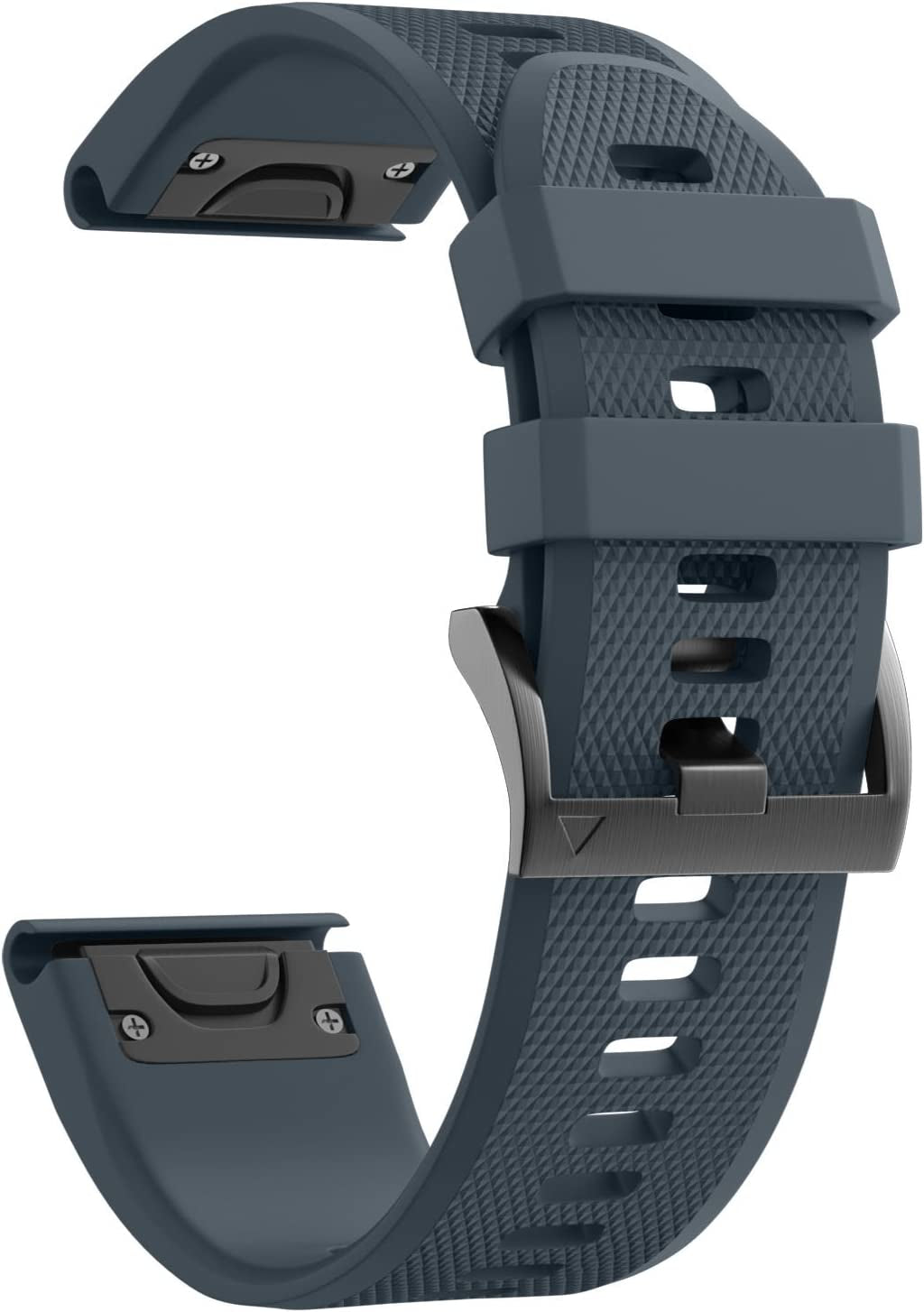 Notocity Compatible Fenix 5X Band 26Mm Width Soft Silicone Watch Strap for Fenix 6X/Fenix 7X/Fenix 5X Plus/Fenix 6X Pro/Fenix 3/Fenix 3 Hr/Tactix/Descent MK1/D2 Delta PX/D2 Charlie-Black  MSLH Slate  