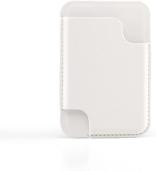 GALAPPLE White Faux Leather Magsafe Wallet with Card Slot at Front, Scratch Resistant Dectable Magnetic Credit Card Holder Compatible with Iphone 14 13 12 Series & Phone Magsafe Case(Max 3 Cards)  GALAPPLE   