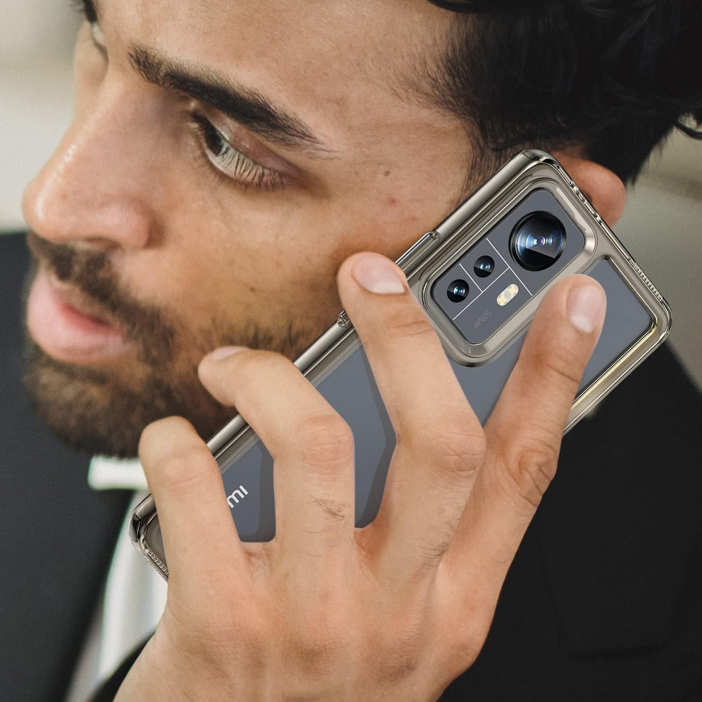 Zhuoopinn Case for Xiaomi Mi 12 Phone Case Slim Dropproof [Defend from Drop/Scratch/Slip/Fingerprint] Clear Acrylic Hard Back Soft TPU Bumper Hybrid Phone Cover for Xiaomi Mi 12-Crystal Black  Zhuoopinn   