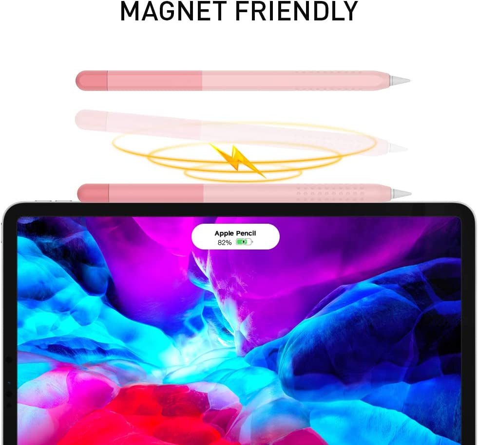 Delidigi Pencil Case Compatible with Apple Pencil 2Nd Generation Case, Gradient Color Case Sleeve Silicone Cover Accessories for Apple Pencil 2Nd Gen(Gradient Pink)  Delidigi   