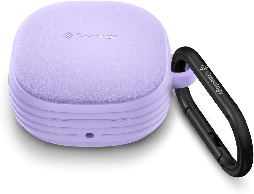 Caseology, Portable Electronic Device Cover, Ear Buds, Case, Vault Designed for Galaxy Buds 2 Pro Case (2022) Compatible with Buds 2 (2021), Buds Pro (2021), Buds Live (2020) - Matte Black  Spigen Light Violet  