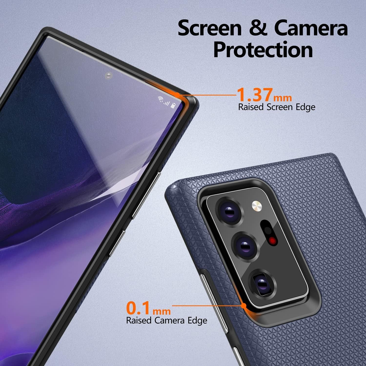 Rayboen for Galaxy Note 20 Ultra Case, Dual Layer Military Grade Shockproof Heavy Duty Protection Cover, Phone Case for Samsung Galaxy Note 20 Ultra 5G - Navyblue  Rayboen   