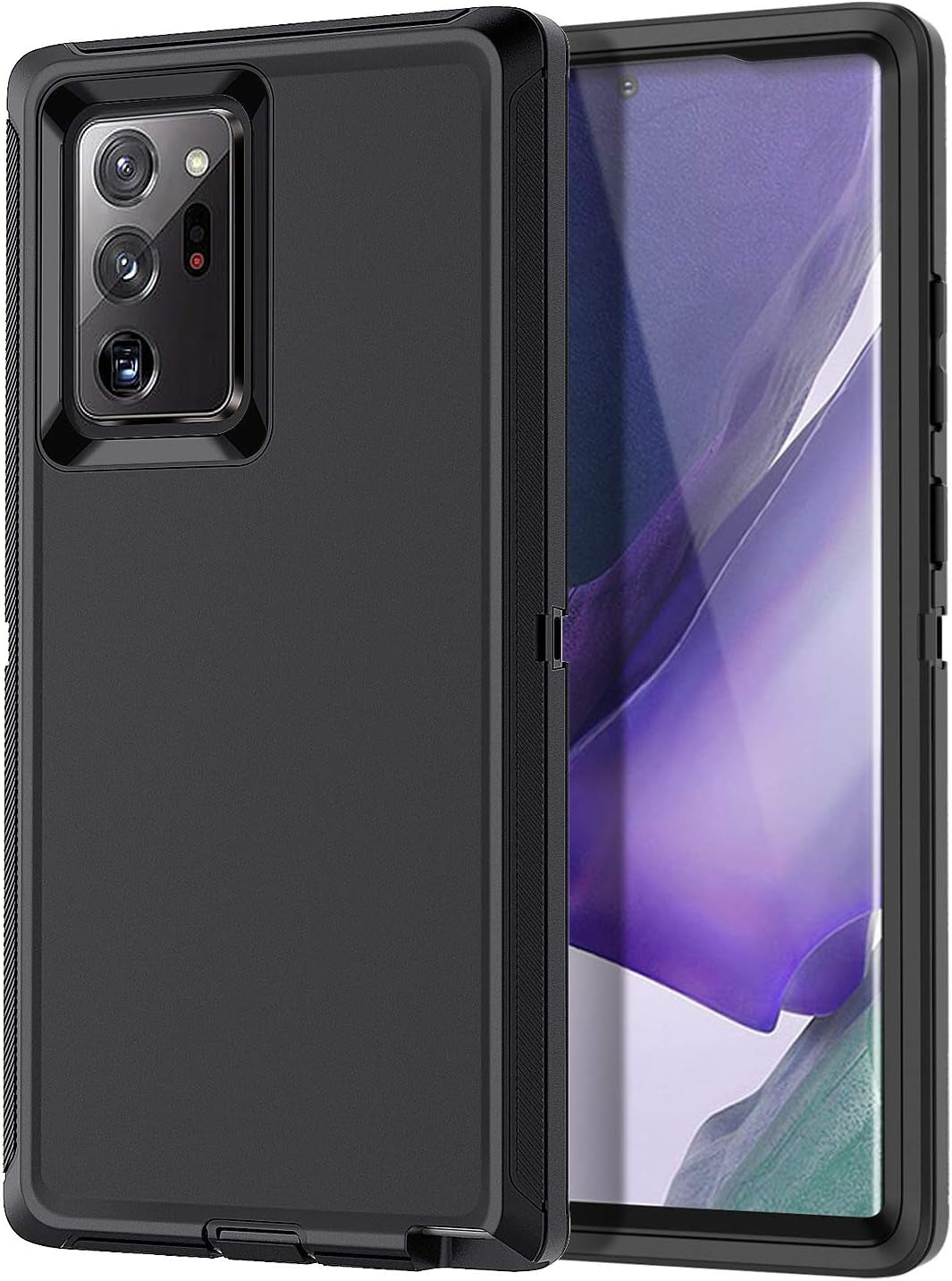 I-HONVA for Galaxy Note 20 Ultra Case Shockproof 3 in 1 Full Body Protection [Without Screen Protector] Rugged Heavy Duty Durable Cover Case for Samsung Galaxy Note 20 Ultra 5G 6.9 Inch,Grey/Green  I-HONVA Black  