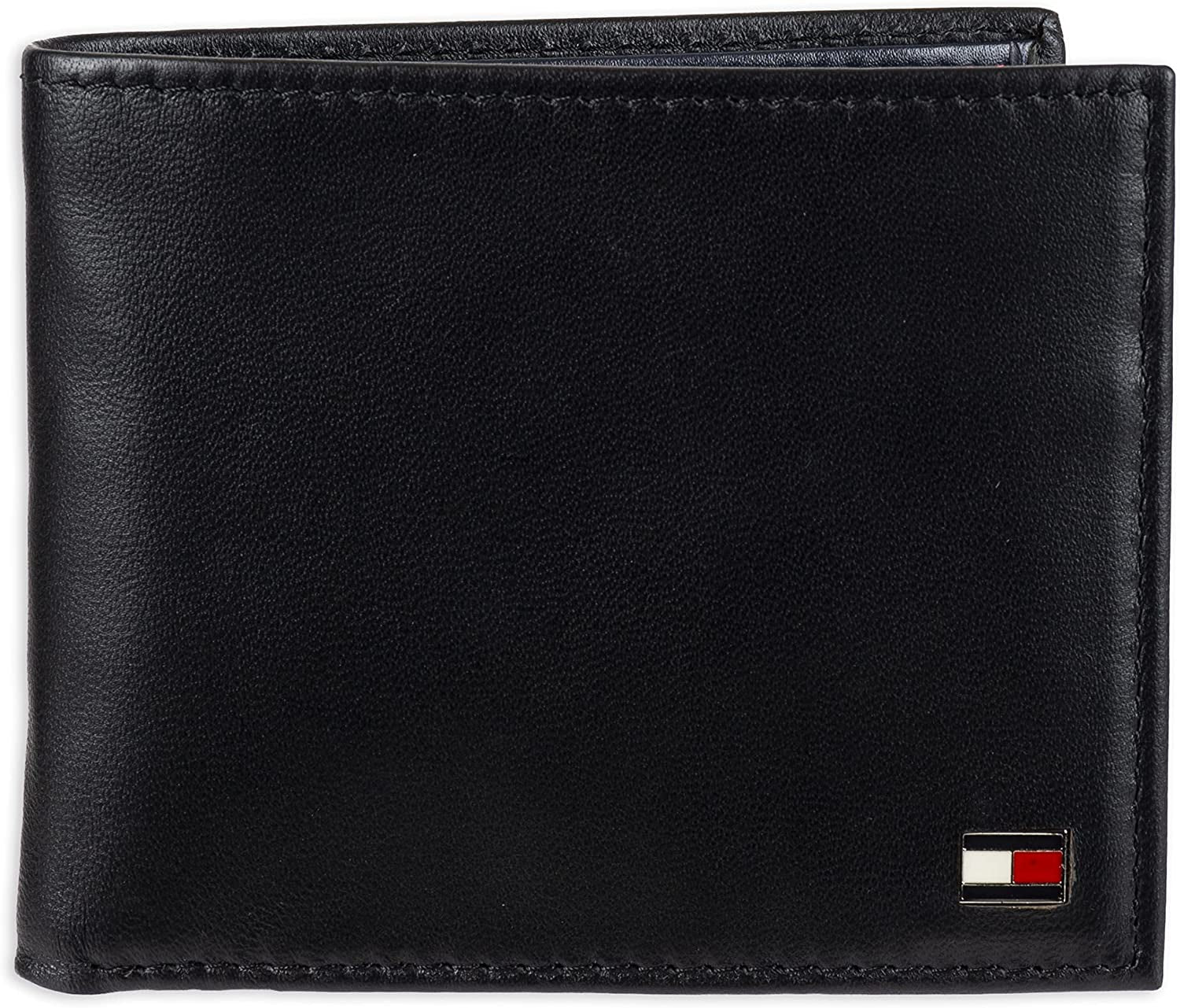 Tommy Hilfiger Men'S Slim Extra Capacity Bifold Wallet with Multiple Card Slots  Tommy Hilfiger Men's Accessories Oxford Black One Size 