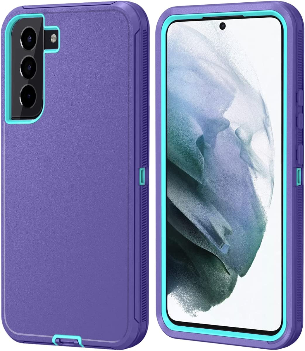 ONOLA Compatible with Galaxy S22 Case 5G,Samsung S22 Case 5G Samsung Galaxy S22 Case 5G Drop Protection Full Body Rugged 3 in 1 Cover Samsung Galaxy S22 Phone Case (6.1") (S22 5G, Black)  ONOLA Purple Skyblue  