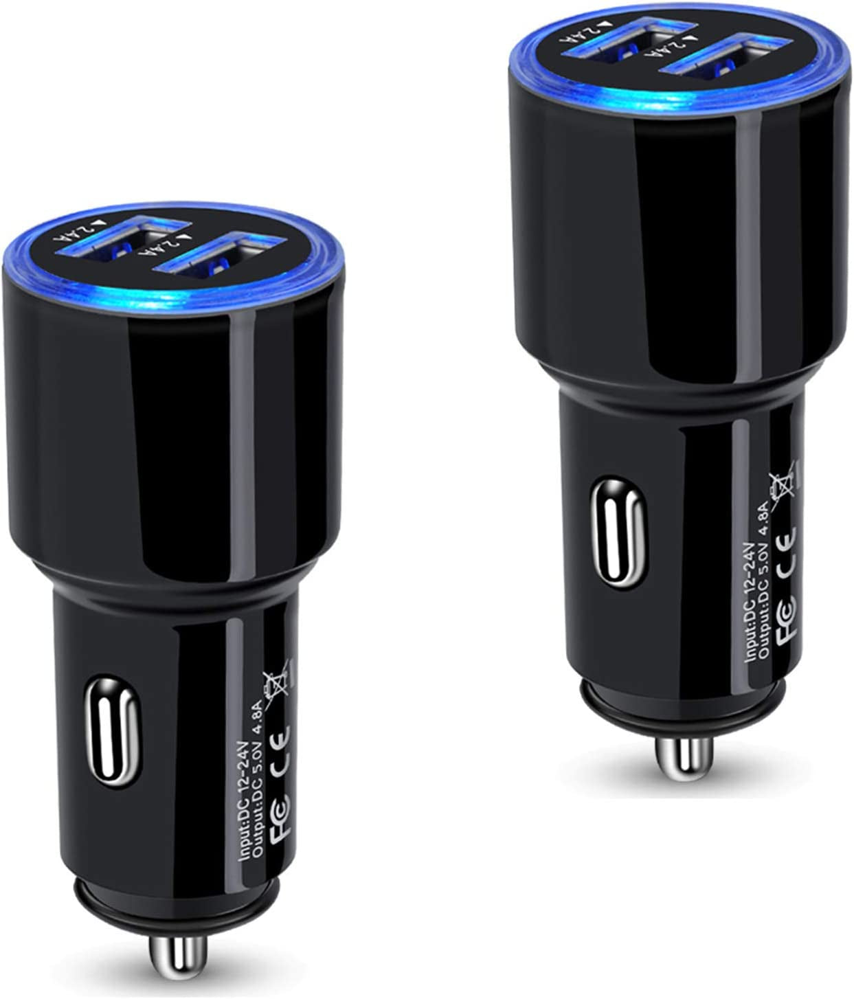 USB Car Charger, 2Pack 4.8A Fast Charging Dual Port USB Cigarette Lighter Adapter for Iphone 14 13 12 11 Pro Max SE XR X 8 7 6, Ipad, Samsung Galaxy S22 S21 S20 S10 S9 S8 S7 A10E A51,Android,Kindle  SHENZHEN SENJIN ELECTRONIC TECHNOLOGY CO.,LTD   