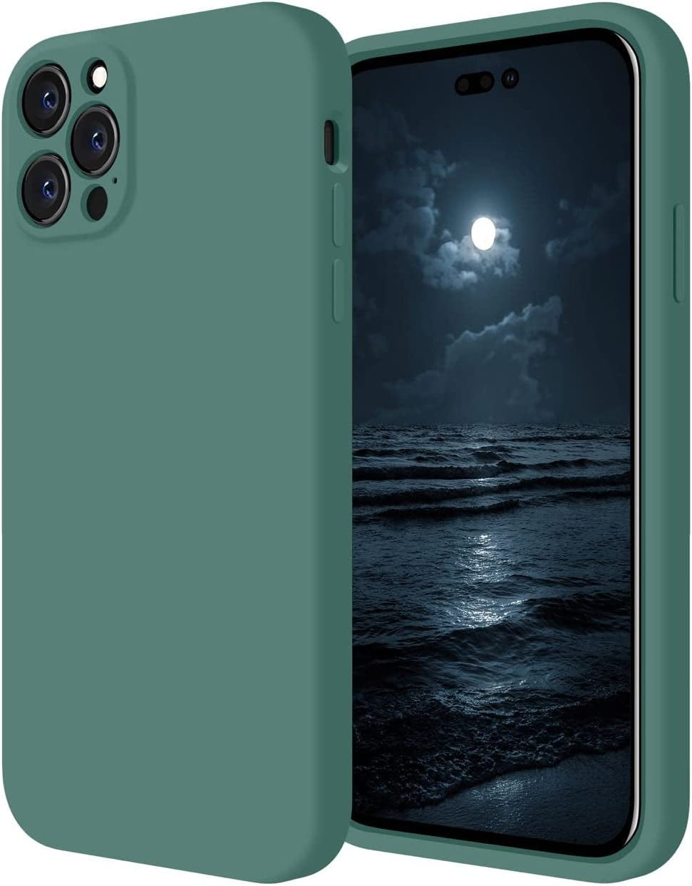 Firenova for Iphone 14 Pro Max Case, Silicone Upgraded [Camera Protection] Case with [2 Screen Protectors], Soft Anti-Scratch Microfiber Lining Inside, 6.7 Inch, Alpine Green  FireNova   