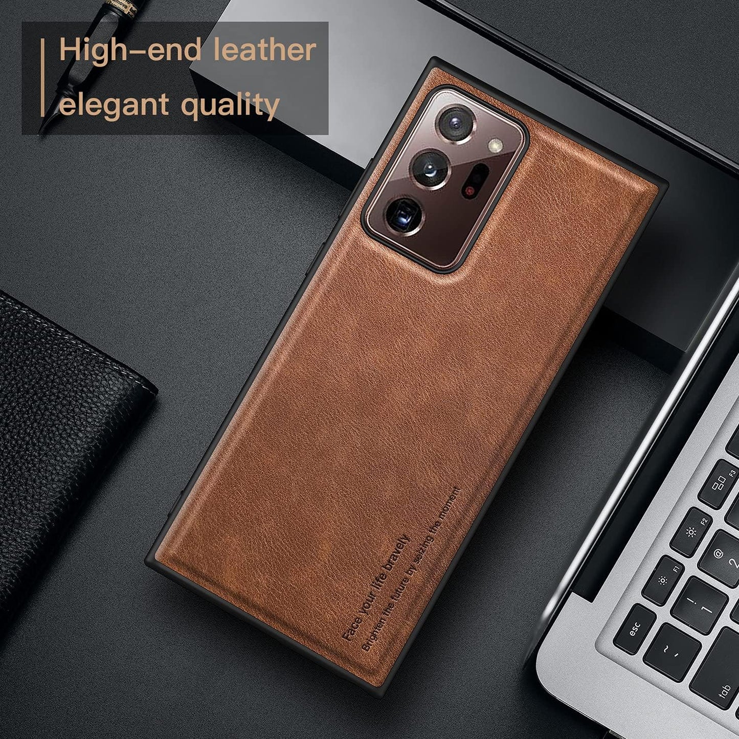 Binceen Compatible for Samsung Galaxy Note 20 Ultra Case, Premium Leather Soft Cover for Samsung Galaxy Note 20 Ultra 5G （6.9" 2020 (Brown)  Binceen   