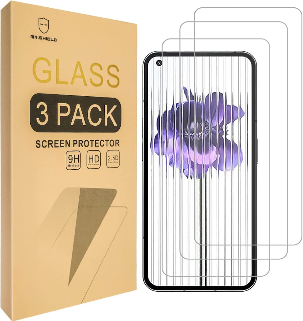 Mr.Shield [3-Pack] Designed for Nothing Phone (1) [Tempered Glass] [Japan Glass with 9H Hardness] Screen Protector with Lifetime Replacement  Mr.Shield   