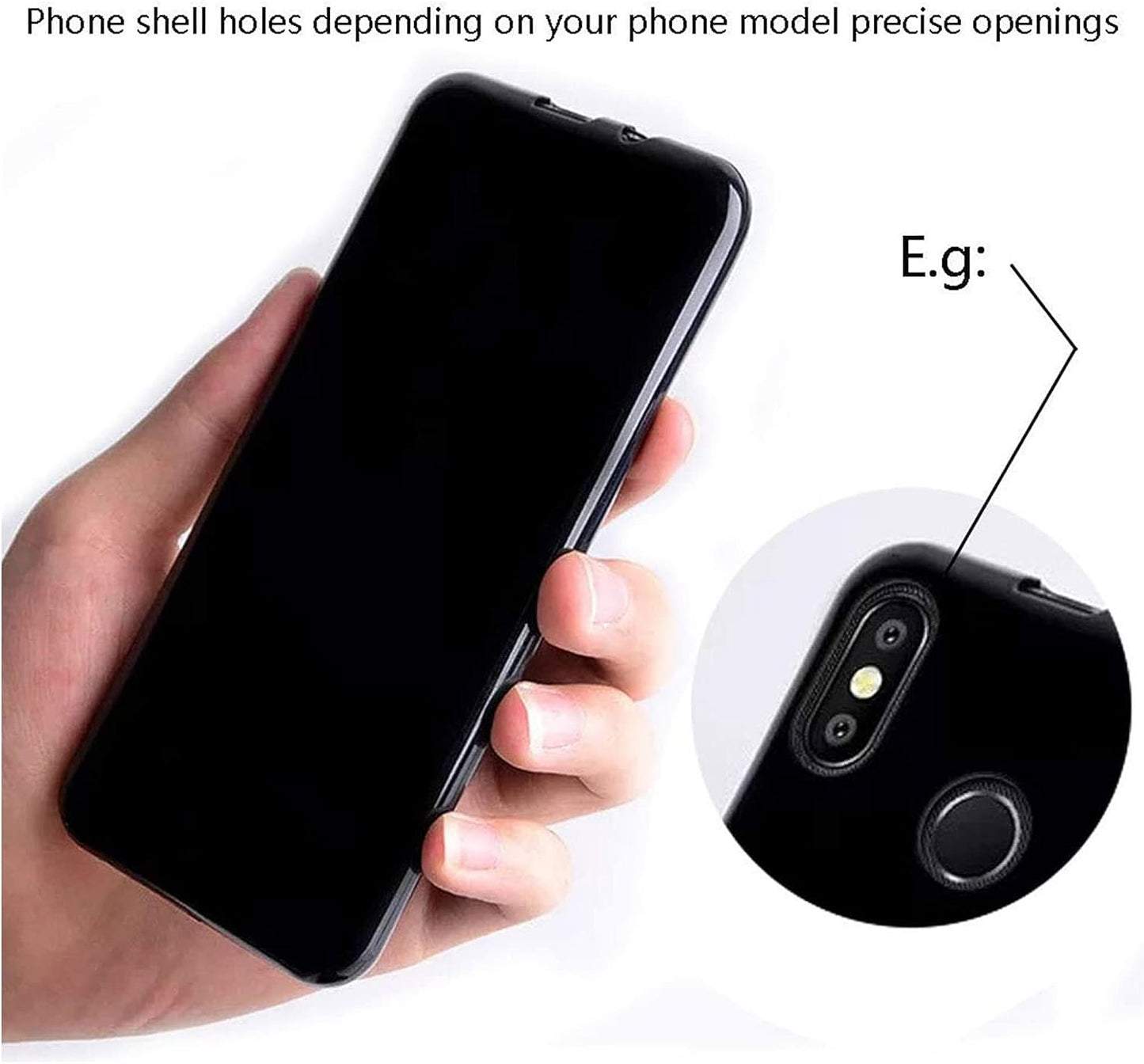 LCEHTOGYE Case for Sony Xperia 5 V, Slim Shock-Absorption Anti-Scratch Black Soft TPU Bumper Protective Phone Case Cover for Sony Xperia 5 V (6,1") - KE21  LCEHTOGYE   