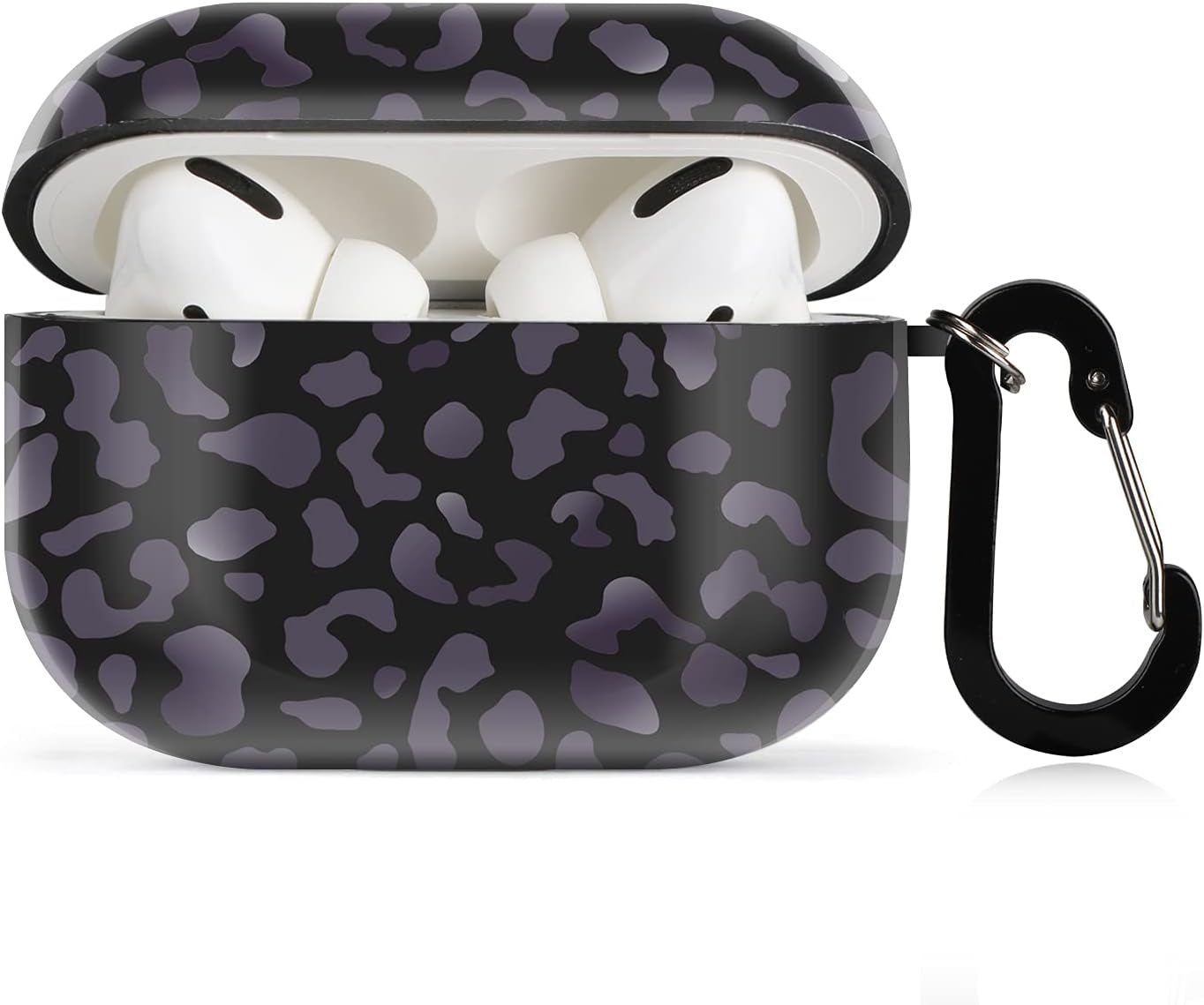 Lapac Airpods Pro Case Cheetah Leopard Airpod Pro Case Black Leopard Purple Cheetah Cute Airpod Pro Hard Case Cover with Keychain Accessories Protective for Wireless Airpods Pro Charging  Lapac   