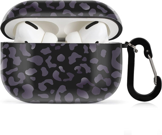 Lapac Airpods Pro Case Cheetah Leopard Airpod Pro Case Black Leopard Purple Cheetah Cute Airpod Pro Hard Case Cover with Keychain Accessories Protective for Wireless Airpods Pro Charging  Lapac   