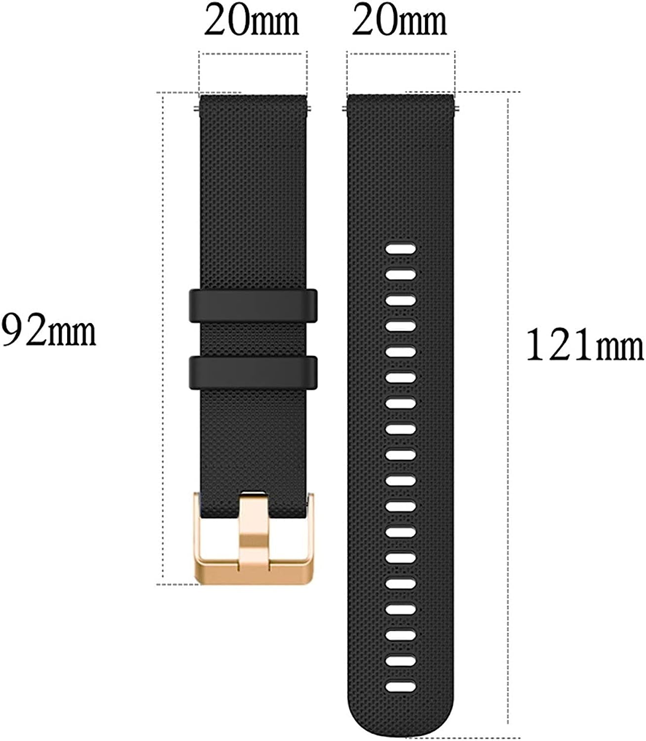 GHFHSG 20Mm Smart Watchband Strap for Garmin Venu SQ Silicone Bracelet for Venu2 plus Vivoactive 3 Forerunner 245 645 Wrist Band Correa  GHFHSG   