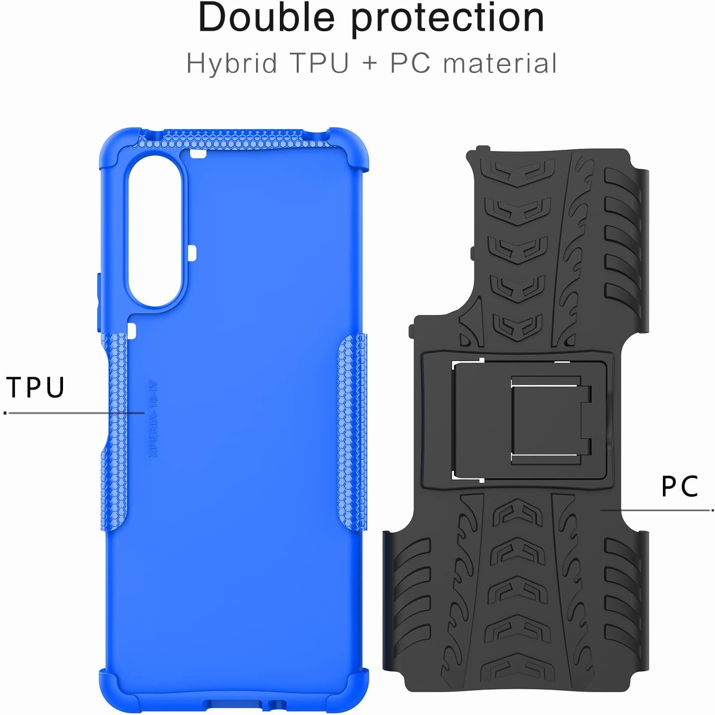 Compatible with Sony Xperia 10 IV with Built-In Kickstand 360° Full Body Shockproof Military Grade Heavy Duty Protective Phone Case for Sony Xperia 10 IV  Joie & Joho   