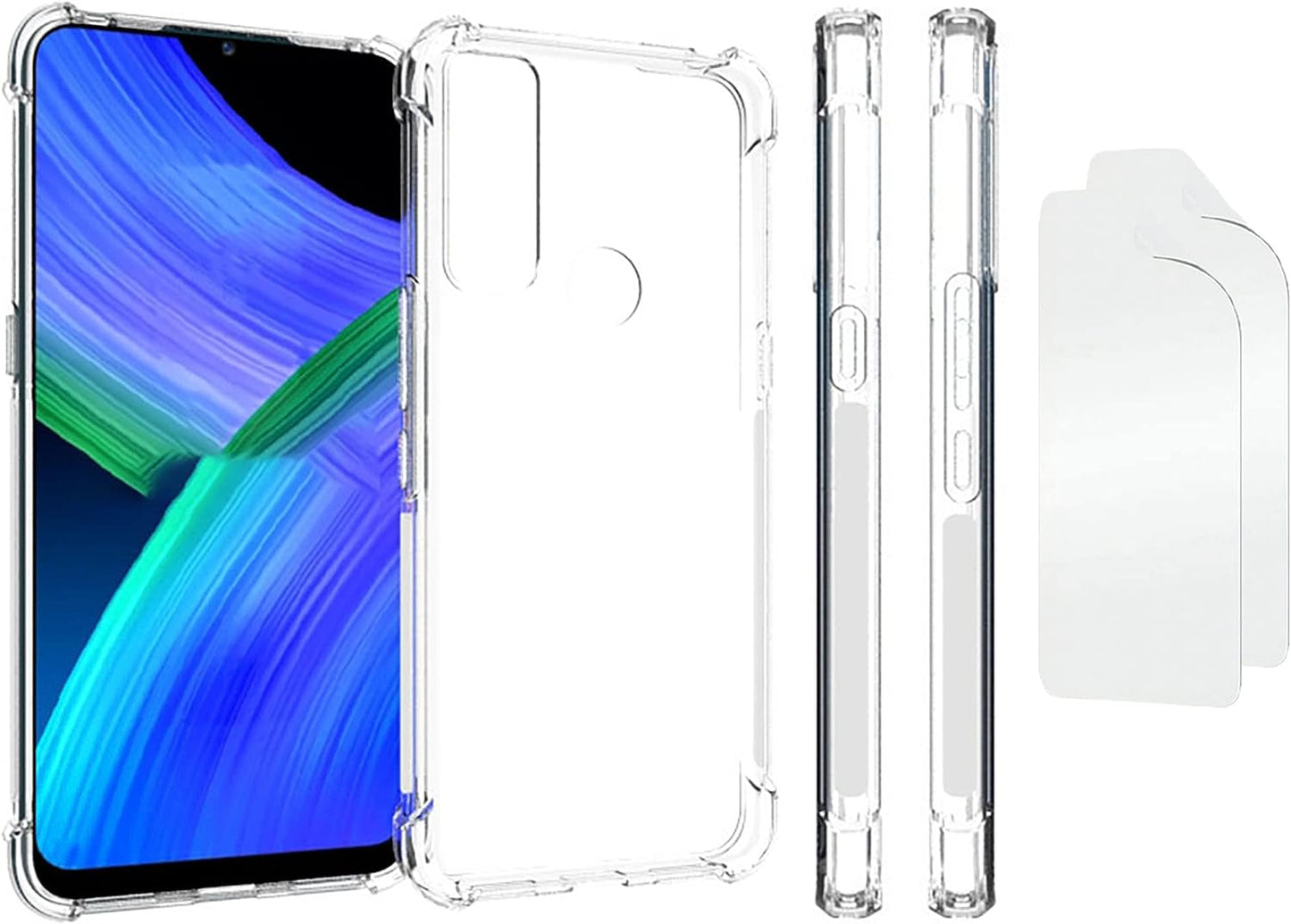 Jioeuinly for Sony Xperia 1 V Case Compatible with Sony Xperia 1 V Phone Case Cover [Adhesive Folding Support] [Shockproof Protection] Clear  jioeuinly Tcl 4X 5G T601Dl / 20 A R Ax 5G  