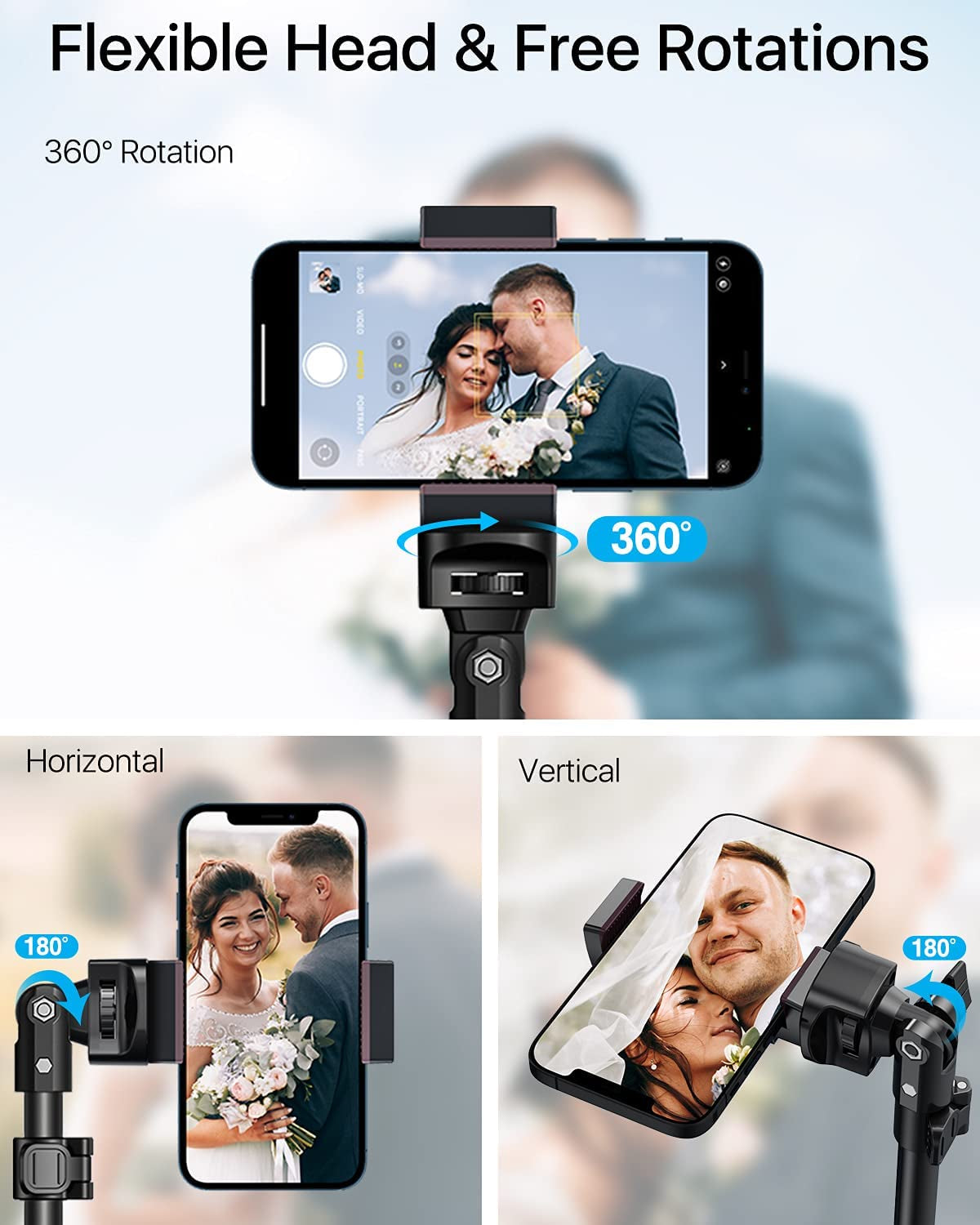 NEXBOOM Phone Tripod - 66" [Stable & Portable] Phone Tripod Stand with Remote, Travel Tripod Compatible with Iphone 14 Pro Max 13 12,Samsung S22/ Camera/Gopro/Video Recording  NEXBOOM   