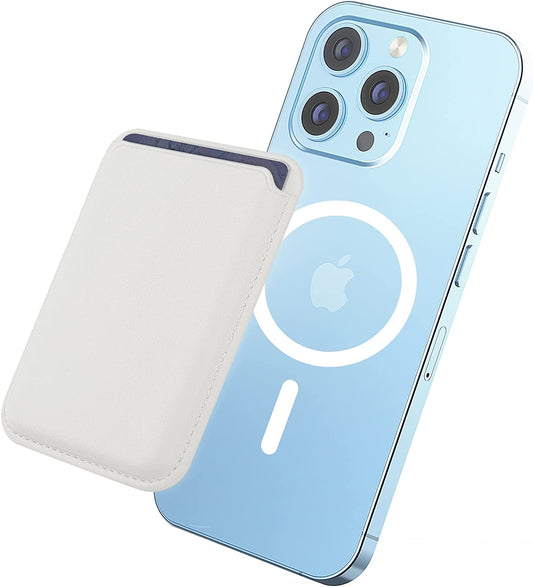 Magnetic Wallet Card Holder with Magsafe, Iphone Wallet for Apple Iphone 14 Pro Max/14 Pro/14 Plus/14, Mag Safe Wallet for Iphone 13 Pro Max/13 Pro/13/13 Mini/12/12 Pro/12 Pro Max/12 Mini, White  RUWGT   