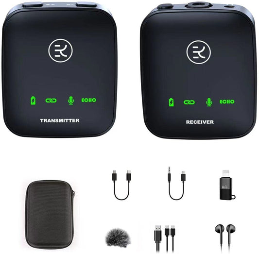 Betim Wireless Microphone, Lavalier Microphones Mini Mic with Transmitter and Receiver Real-Time Monitoring for Vlogging,Podcast,Video,Recording,Phones,Camcorders (One Channel)  BeTIM   