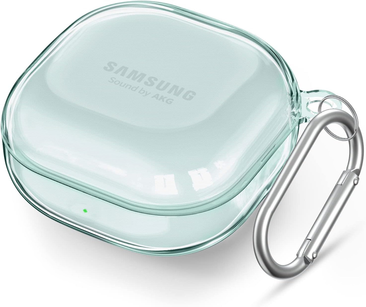 AIRSPO Clear Case Compatible with Samsung Galaxy Buds 2 Pro/ Galaxy Buds 2/ Galaxy Buds Pro/ Galaxy Buds Live Case Transparent Case Cover (Clear)  AIRSPO Clear Green  