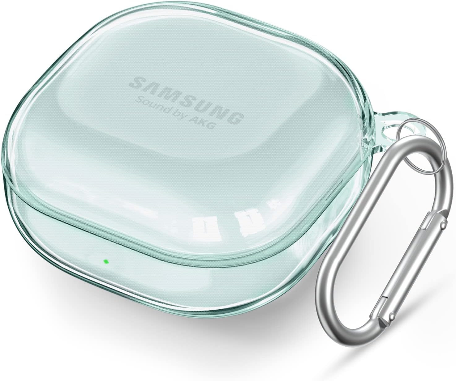 AIRSPO Clear Case Compatible with Samsung Galaxy Buds 2 Pro/ Galaxy Buds 2/ Galaxy Buds Pro/ Galaxy Buds Live Case Transparent Case Cover (Clear)  AIRSPO Clear Green  